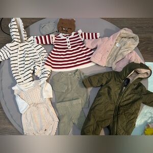 0-3M baby girl cold weather Bundle